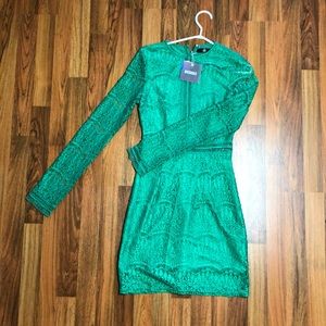 Missguided Green Lace Dress